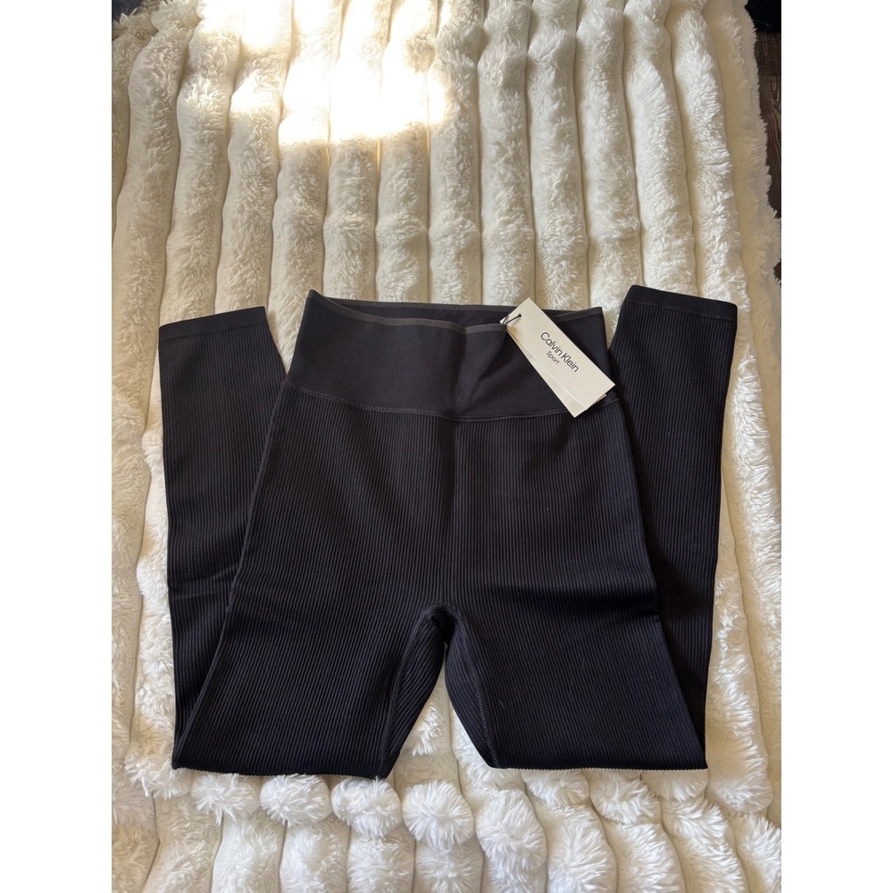 Calvin Klein Sport Ribbed Zip Jacket & Leggings Set Black Womens Medium NWT - Picture 5 of 7